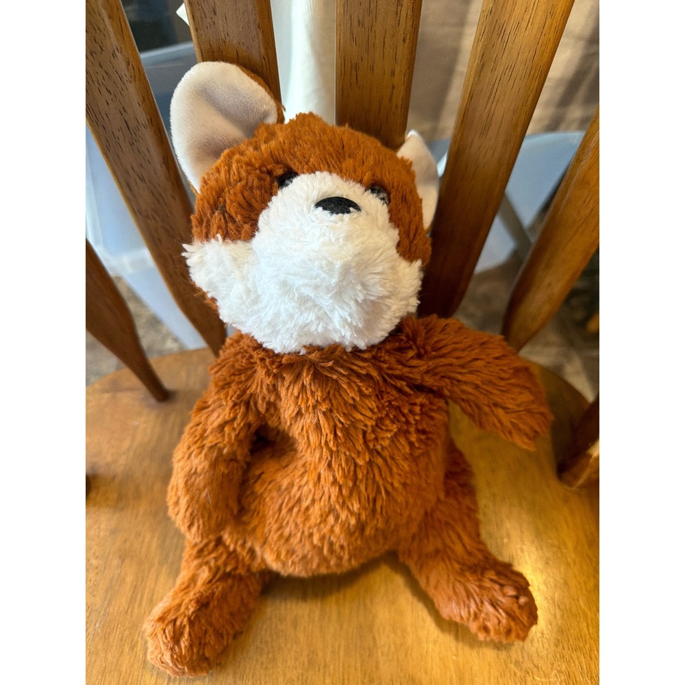 Manhattan Toy Company 2016 Rust Orange Shaggy Fox Plush Weighted Bottom Woodland